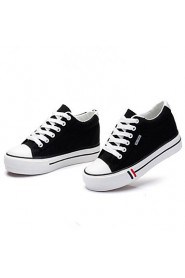 Women's Shoes Low Heel Round Toe Fashion Sneakers Casual Black/Blue/Red/White