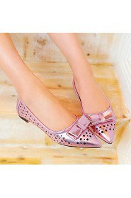 Women's Shoes Flat Heel Comfort /Bowknot/ Pointed Toe Flats Office & Career / Dress / Casual Pink / Red