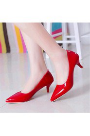 Women's Shoes Leatherette Low Heel Heels Heels Outdoor / Casual Black / Red / White