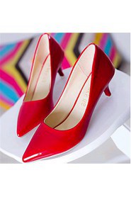 Women's Shoes Leatherette Low Heel Heels Heels Outdoor / Casual Black / Red / White