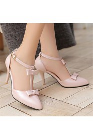 Women's Shoes Leatherette Stiletto Heel Heels Heels Wedding / Party & Evening / Dress / Casual Black / Blue / Pink