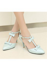 Women's Shoes Leatherette Stiletto Heel Heels Heels Wedding / Party & Evening / Dress / Casual Black / Blue / Pink