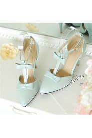 Women's Shoes Leatherette Stiletto Heel Heels Heels Wedding / Party & Evening / Dress / Casual Black / Blue / Pink