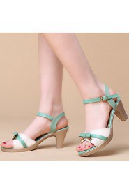 Women's Shoes Sandals Leatherette Chunky Heel Office & Outdoor & Casual &Dress More Colors