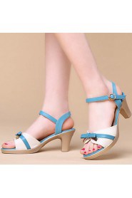 Women's Shoes Sandals Leatherette Chunky Heel Office & Outdoor & Casual &Dress More Colors