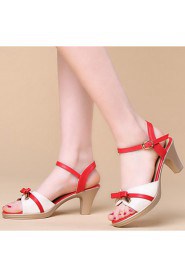 Women's Shoes Sandals Leatherette Chunky Heel Office & Outdoor & Casual &Dress More Colors