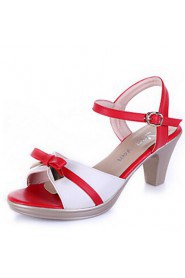 Women's Shoes Sandals Leatherette Chunky Heel Office & Outdoor & Casual &Dress More Colors