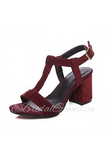 Women's Shoes Leatherette Chunky Heel Peep Toe Sandals Wedding / Office & Career / Party & Evening