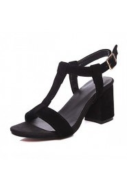 Women's Shoes Leatherette Chunky Heel Peep Toe Sandals Wedding / Office & Career / Party & Evening