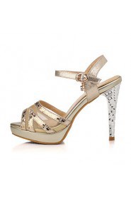 Women's Shoes Stiletto Heel Heels / Peep Toe / Platform Sandals Wedding / Party & Evening / Dress Silver / Gold