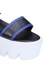 Women's Shoes Platform Platform / Slingback / Creepers / Open Toe Sandals Outdoor / Dress / Casual Black / White