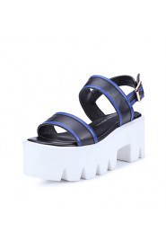 Women's Shoes Platform Platform / Slingback / Creepers / Open Toe Sandals Outdoor / Dress / Casual Black / White