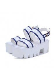 Women's Shoes Platform Platform / Slingback / Creepers / Open Toe Sandals Outdoor / Dress / Casual Black / White