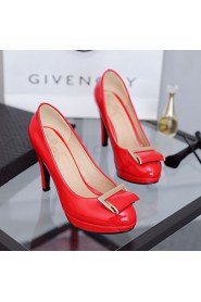 Women's Shoes Stiletto Heel/Round Toe Heels Buckle Party & Evening/Dress Black/Red/White