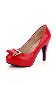 Women's Shoes Stiletto Heel/Round Toe Heels Buckle Party & Evening/Dress Black/Red/White