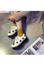 Women's Shoes Platform Creepers Fashion Sneakers Office & Career / Dress Black / White