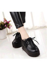 Women's Shoes Leatherette Platform Creepers Fashion Sneakers Outdoor / Casual Black / White