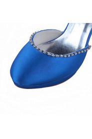 Women's Wedding Shoes Round Toe/Heels/Platform Heels Wedding Black/Purple/Ivory/Silver/Champagne/Blue/Yellow/Pink/Red/White