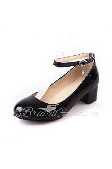 Women's Shoes Leatherette Chunky Heel Heels Heels Office & Career / Dress / Casual Black / Blue / Pink / White