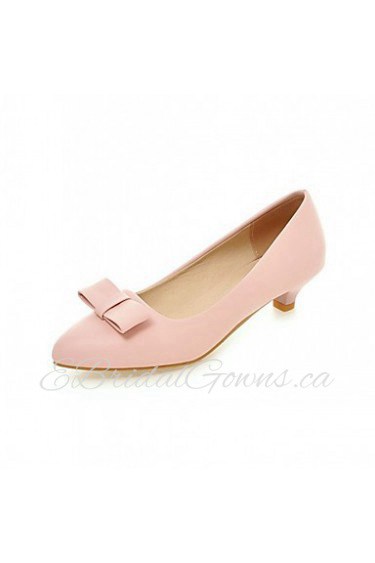 Women's Shoes Leatherette Low Heel Heels Heels Outdoor / Office & Career / Party & Evening Black / Pink / Beige