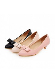 Women's Shoes Leatherette Low Heel Heels Heels Outdoor / Office & Career / Party & Evening Black / Pink / Beige