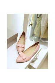 Women's Shoes Leatherette Low Heel Heels Heels Outdoor / Office & Career / Party & Evening Black / Pink / Beige