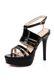 Women's Shoes Stiletto Heel Platform / Open Toe Sandals Wedding / Party & Evening / Dress Black / Red / Beige