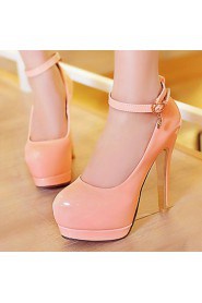 Women's Shoes Stiletto Heel/Platform/Round Toe Heels Party & Evening/Dress Black/Pink/Red/Almond