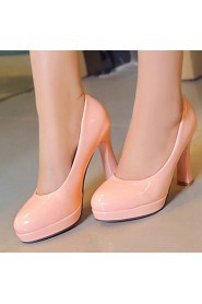 Women's Shoes Spool Heel/Platform/Round Toe Heels Party & Evening/Dress Black/Pink/White