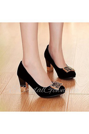 Women's Shoes Round Toe Chunky Heel Pumps Shoes More Colors Available