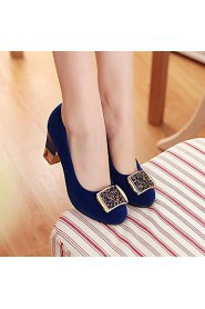 Women's Shoes Round Toe Chunky Heel Pumps Shoes More Colors Available