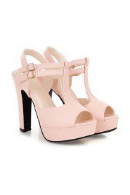 Women's Shoes Stiletto Heel Peep Toe/Platform Sandals Office & Career/Dress Black/Yellow/Pink