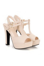 Women's Shoes Stiletto Heel Peep Toe/Platform Sandals Office & Career/Dress Black/Yellow/Pink