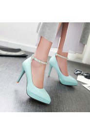 Women's Shoes Stiletto Heel/Platform/Pointed Toe Heels Party & Evening/Dress Black/Blue/Pink/White