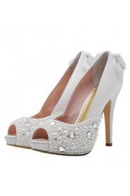 Women's Wedding Shoes Heels / Peep Toe / Platform Sandals Wedding / Party & Evening / Dress White