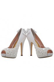 Women's Wedding Shoes Heels / Peep Toe / Platform Sandals Wedding / Party & Evening / Dress White