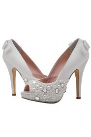 Women's Wedding Shoes Heels / Peep Toe / Platform Sandals Wedding / Party & Evening / Dress White