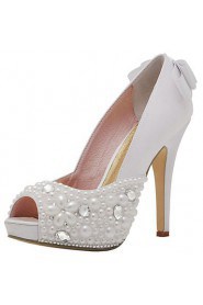 Women's Wedding Shoes Heels / Peep Toe / Platform Sandals Wedding / Party & Evening / Dress White