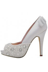 Women's Wedding Shoes Heels / Peep Toe / Platform Sandals Wedding / Party & Evening / Dress White