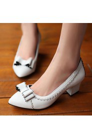 Women's Shoes Heel Heels / Pointed Toe Heels Office & Career / Dress / Casual Black / Pink / White / Beige/020