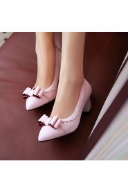 Women's Shoes Heel Heels / Pointed Toe Heels Office & Career / Dress / Casual Black / Pink / White / Beige/020