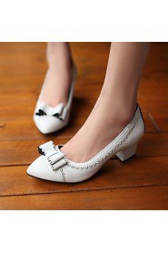 Women's Shoes Heel Heels / Pointed Toe Heels Office & Career / Dress / Casual Black / Pink / White / Beige/020