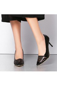 Women's Shoes Leatherette Stiletto Heel Heels Heels Office & Career / Dress / Casual Black / Red / White / Silver / Gold