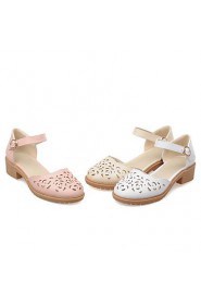 Women's Shoes Low Heel D'Orsay & Two-Piece/Round Toe Heels Dress Pink/White/Beige