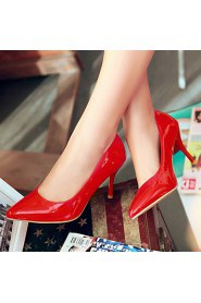 Women's Shoes Patent Leather/Stiletto Heel/Pointed Toe Heels Office & Career/Dress Black/Red/Almond