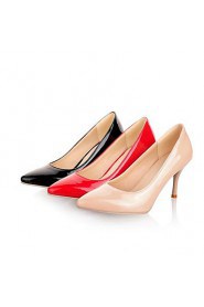 Women's Shoes Patent Leather/Stiletto Heel/Pointed Toe Heels Office & Career/Dress Black/Red/Almond