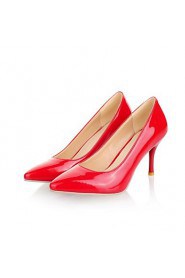 Women's Shoes Patent Leather/Stiletto Heel/Pointed Toe Heels Office & Career/Dress Black/Red/Almond