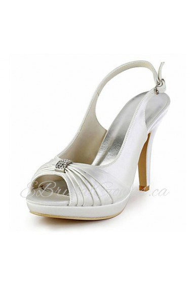 Women's Wedding Shoes Heels / Peep Toe Sandals Wedding / Party & Evening / Dress Ivory