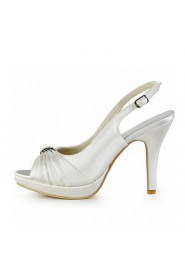 Women's Wedding Shoes Heels / Peep Toe Sandals Wedding / Party & Evening / Dress Ivory