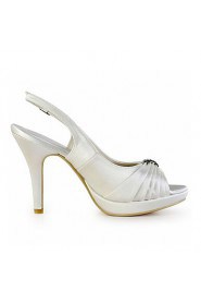 Women's Wedding Shoes Heels / Peep Toe Sandals Wedding / Party & Evening / Dress Ivory